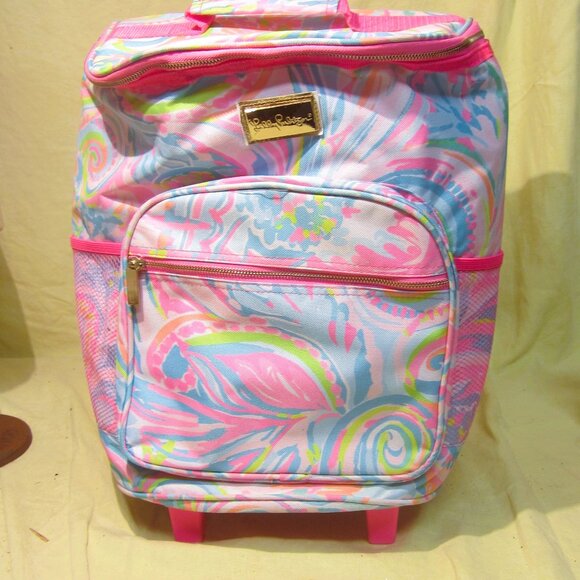 RARE COLOR LILLY PULITZER ROLLING CASE W/HANDLE & WHEELS CARRY ON - Picture 1 of 9